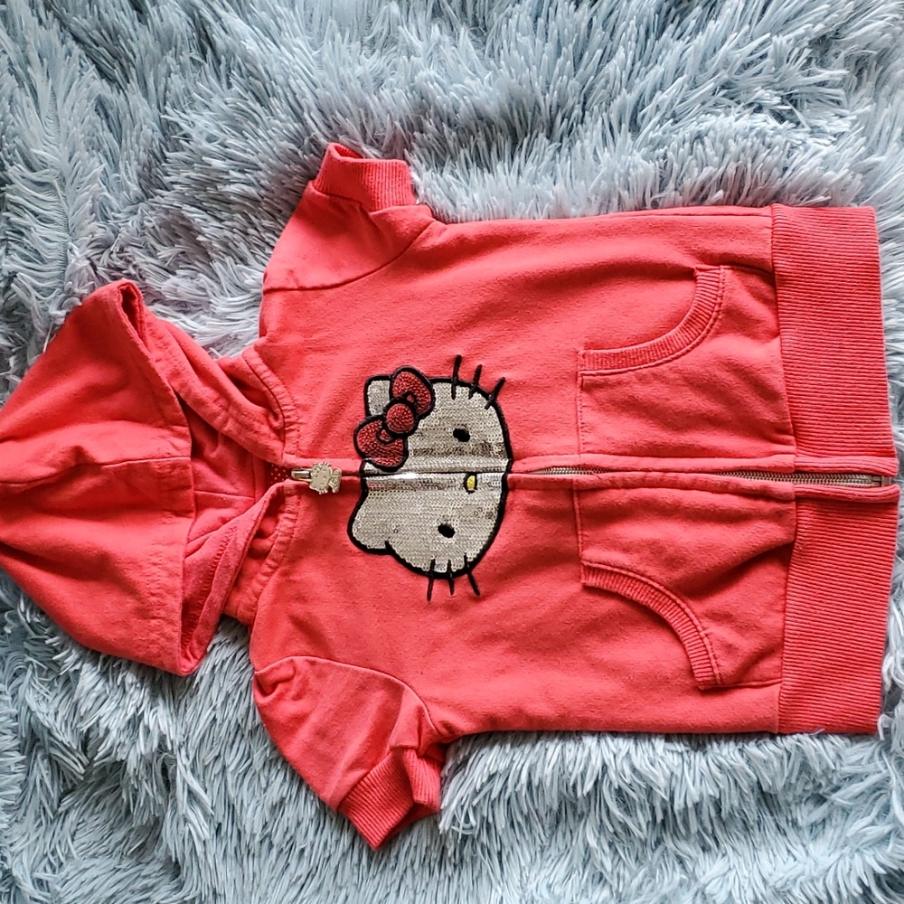 Hello Kitty pink zip up jacket size 4T